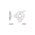 Pignon jt sprockets acier pas 530 15 dents - pour kawasaki gpx 600 r 8