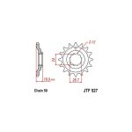Pignon jt sprockets acier pas 530 17 dents - pour kawasaki zx 10 tomca
