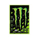 Planche 11 autocollants d'cor monster energy claw vert / noir 48cm x 33c