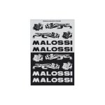 Planche autocollants malossi noir et argent