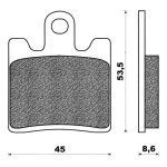 Plaquettes de frein 1tek origine - organique - burgman 250 / 400