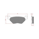 Plaquettes de frein arrière brenta pour yamaha t - max 500 de 2001 - 03 Plaquettes de frein arrière brenta pour yamaha t - max 500 de 2001 - 03