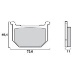 Plaquettes de frein brembo - organique - 07su0312