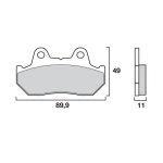 Plaquettes de frein brembo m�tal fritt� 07ho10sp