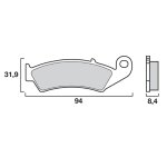 Plaquettes de frein brembo m�tal fritt� 07ho29sp