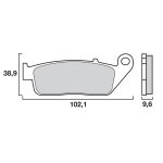 Plaquettes de frein brembo m�tal fritt� 07ho31sp
