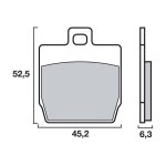 Plaquettes de frein brembo scooter xs - m�tal fritt� - 07066xs