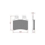 Plaquettes de frein brenta pour yamaha dt - r 50 de 2003 - 11 Plaquettes de frein brenta pour yamaha dt - r 50 de 2003 - 11