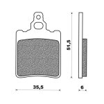 Plaquettes de frein newfren standard organique . fd. 0048 bs
