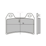 Plaquettes de frein rms - m�tal fritt� - 225101103 - ktm duke / moto g