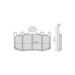 Plaquettes de frein rms - m�tal fritt� - 225101603 - bmw r 1100 / 1150