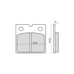 Plaquettes de frein rms - organique - 225103150 - laverda gtl / moto guz