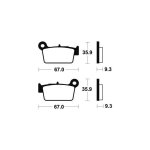 Plaquettes de frein tecnium - m�tal fritt� - mo290