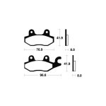 Plaquettes de frein tecnium - organique - ma138