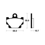 Plaquettes de frein tecnium - organique - ma50