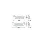 Plaquettes de frein trw - métal fritté - mcb818si Plaquettes de frein trw - métal fritté - mcb818si
