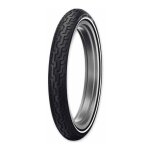 Pneu dunlop d402f mww flanc blanc medium 80 / 90 - 21 tl 54h