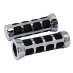 Poignées custom cube chromées / noires à22 mm Poignées custom cube chromées / noires à22 mm