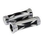 Poignées custom west coast chromé avec embouts à22 mm Poignées custom west coast chromé avec embouts à22 mm
