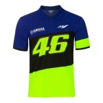 Polo vr46 racing yamaha bleu / noir / jaune - s