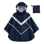 Poncho de pluie pour v�lo t'nb r�fl�chissant / bleu - m