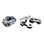 Pontet racing moto technology �22mm rehausse 20mm argent