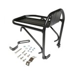 Porte bagage vélo avant à fixation sur tasseaux de frein en aluminiu Porte bagage vélo avant à fixation sur tasseaux de frein en aluminiu