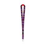 Porte cl� tour de cou fabio quartararo 20 bleu / rouge