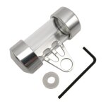 Porte vignette cylindrique brazoline argent 70mm