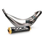 Pot d'�chappement voca cross silencieux alu noir embouts or rieju mrt