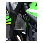 Protection de radiateur aluminium noir r&g racing kawasaki ninja 400 1
