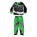 Pyjama 2 pices enfant team bud racing vert / noir - 6 / 8 ans