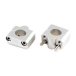 Rehausses guidon doppler �28, 6mm alu argent (x2)