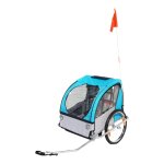 Remorque vlo enfant 2 places bleue