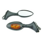 Rtroviseurs carbone et noir avec clignotants (paire) - carbone