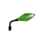 Rtroviseurs carnages barracuda race verts avec clignotants intgr