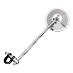 Rtroviseur chrome emgo clamp - on long fixation par collier de serrage