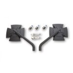 R�troviseur highsider iron cross noirs (paire)