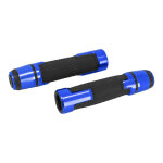 Revtement de poigne antidrapante avec embout de guidon bleu anod