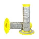 Rev�tements de poign�es renthal - mx tapered - gris / jaune