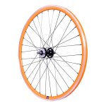 Roue arrière fixie velox 430 700c flip / flop orange à axe plein (28mm Roue arrière fixie velox 430 700c flip / flop orange à axe plein (28mm
