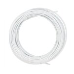 Rouleau de 25 mtres de gaine fil plat 5mm blanche avec tflon - 2