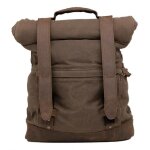 Sac � dos backpack en toile rouleau burly brand kaki