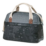 Sac  main basil bohme noir / crme pour porte bagage vlo 18l
