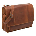 Sacoche porte - bagage newlooxs leather fellini en cuir marron 18l