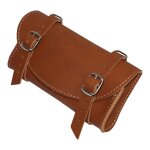Sacoche de selle v�lo vintage cuir marron