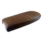 Selle caf� racer c. racer scrf1 marron fonc� coutures droites noires