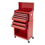 Servante d'atelier brazoline avec caisse � outils acier rouge