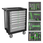 Servante d outils jbm 7 tiroirs grise avec outils