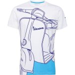 T - shirt homme vespa 70 years young blanc / bleu - l